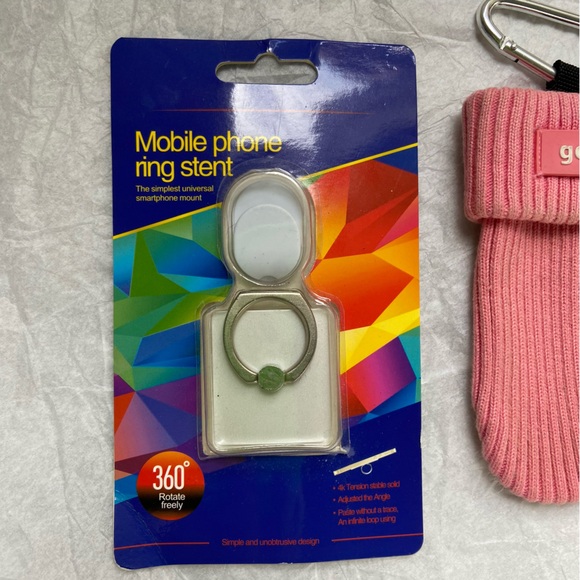 Two Mobile Phone Knitted Cases and a Mobile Phone Ring Stent - Picture 6 of 6
